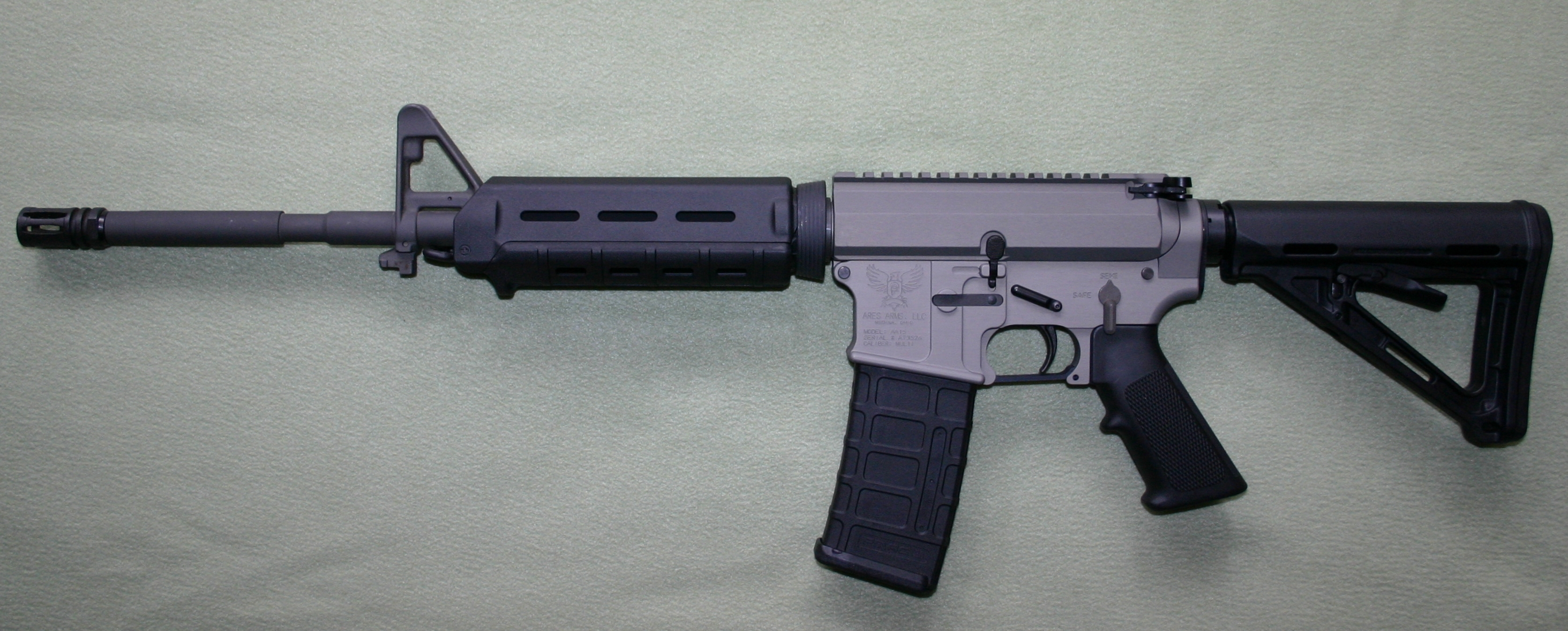 Ares Arms AA-15 Gray M4-Style - Magpul Stock and Handguards