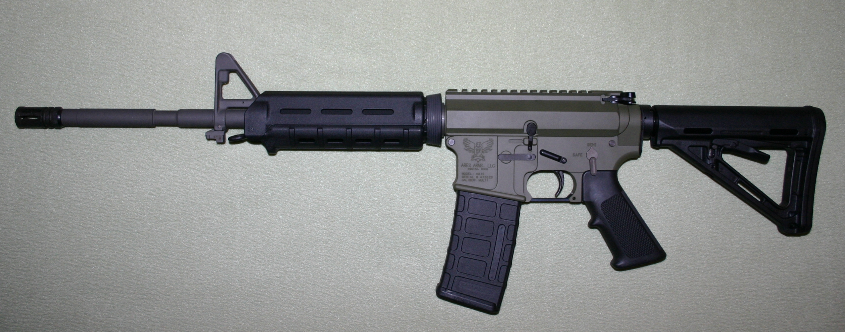 Ares Arms AA-15 Green M4-Style - Magpul Stock and Handguards